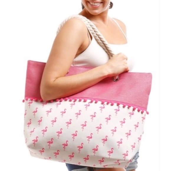 4x HP!!🎉Pink flamingo tote🎉 - Picture 4 of 8